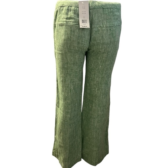 French Connection Straight Pants * Color Aloe 4 *NWT *Made In USA - Picture 3 of 4